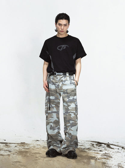 PeopleStyle Grey Camo Cargo Pants