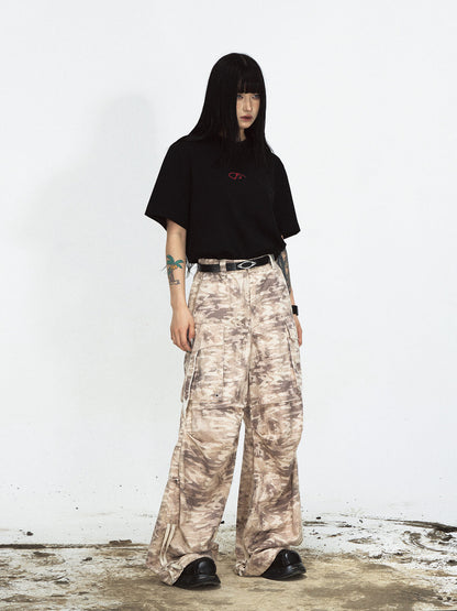 PeopleStyle Desert Camo High Waisted Cargo Pants