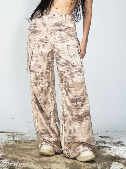 PeopleStyle Desert Camo High Waisted Cargo Pants