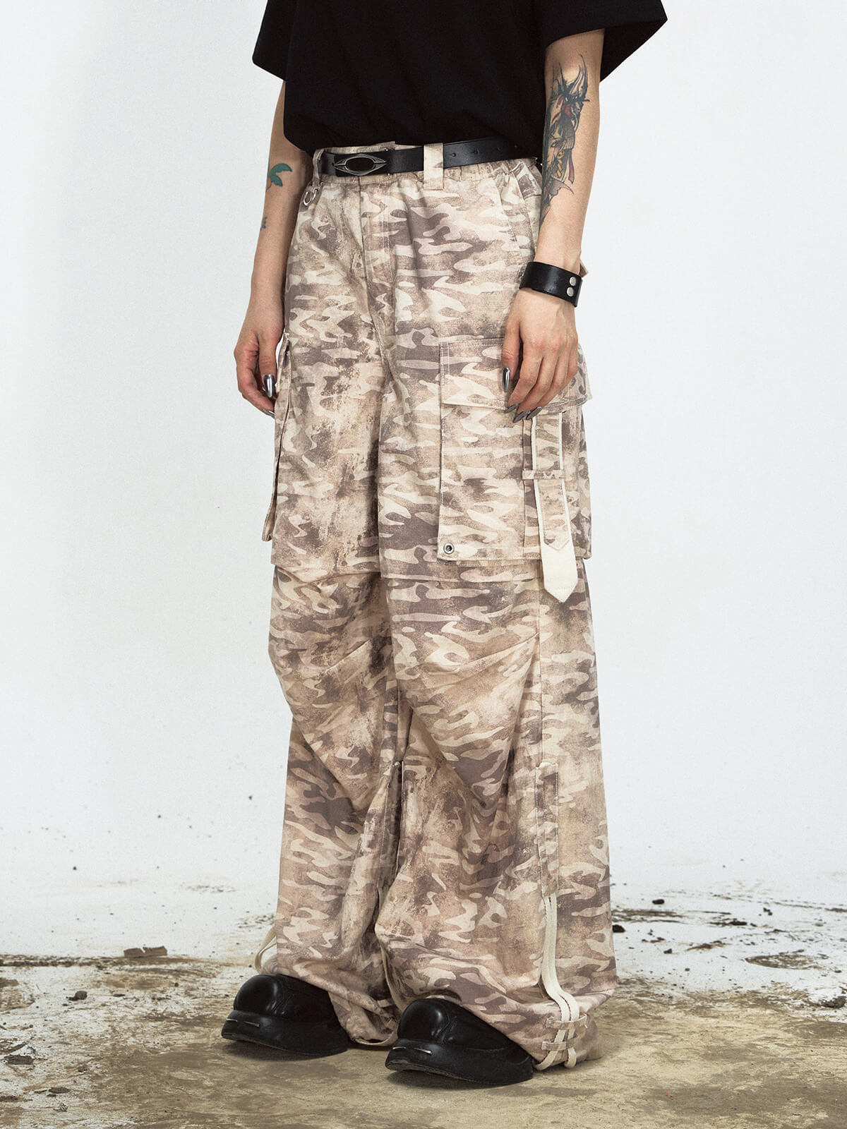 PeopleStyle Desert Camo High Waisted Cargo Pants