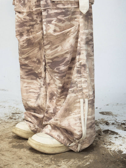 PeopleStyle Desert Camo High Waisted Cargo Pants