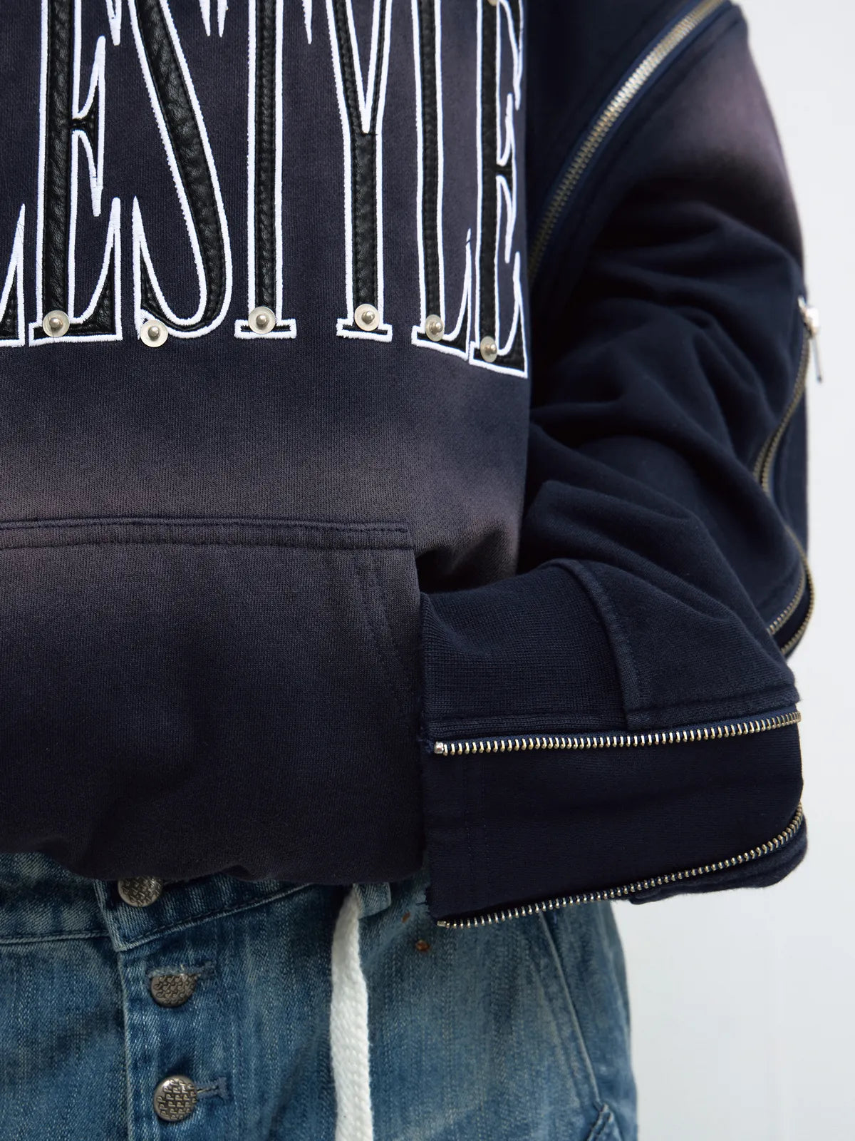 Peoplesense Detachable Embroidered Hoodie