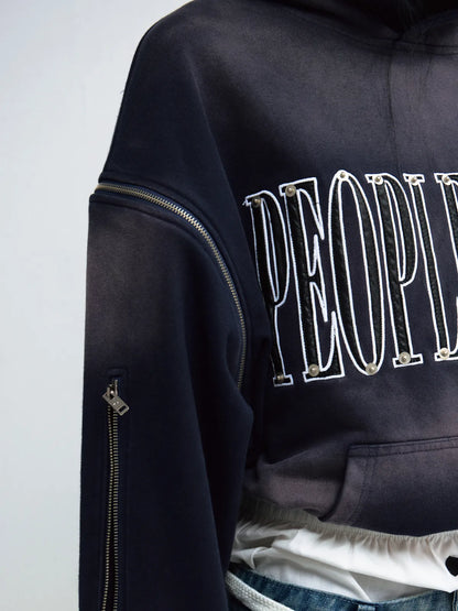 PeopleStyle Detachable Embroidered Hoodie