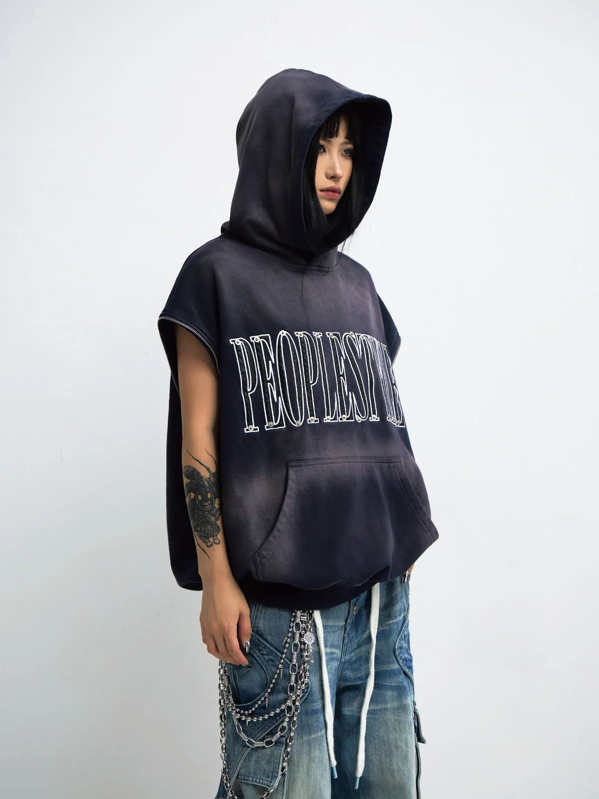 Peoplesense Detachable Embroidered Hoodie