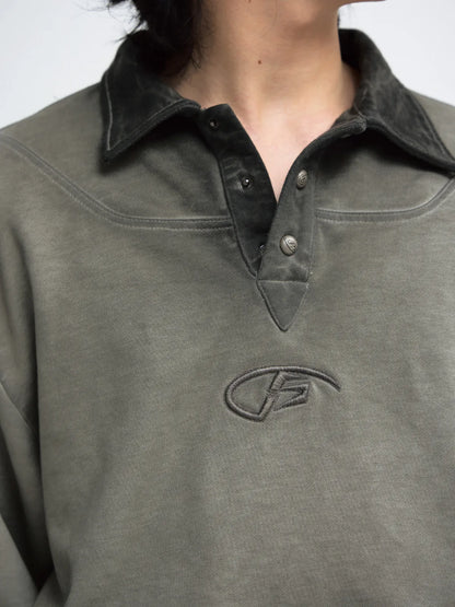 PeopleStyle Dirty Dyed Distressed Washed Polo Shirt