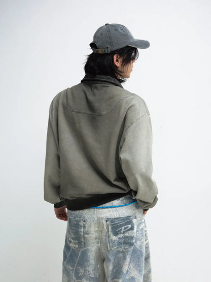 PeopleStyle Dirty Dyed Distressed Washed Polo Shirt
