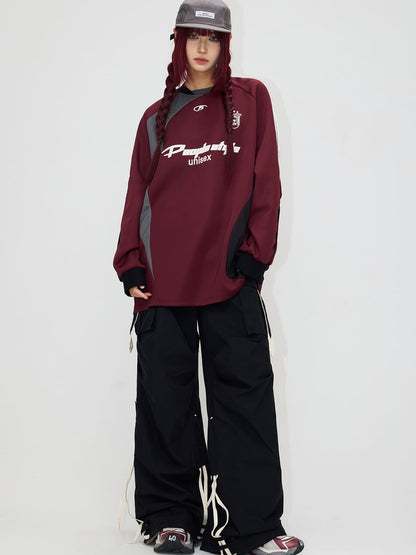 PeopleStyle Drawstring Vintage Pleated Pants