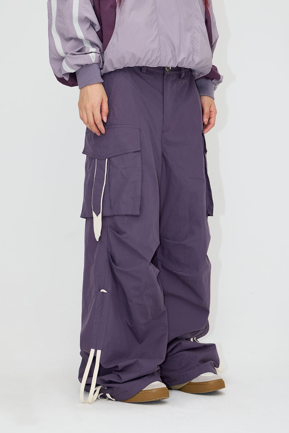 PeopleStyle Drawstring Vintage Pleated Pants