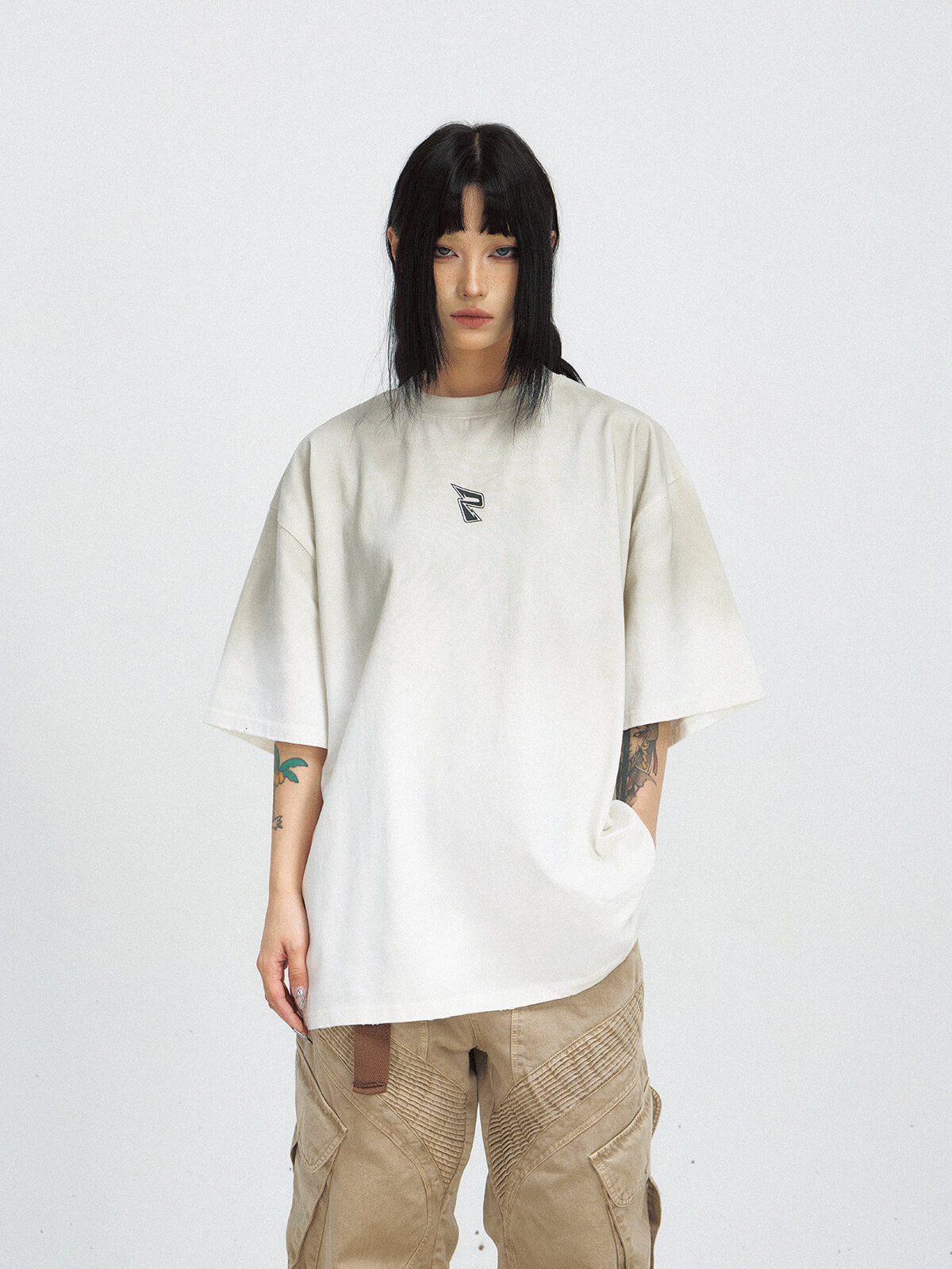 PeopleStyle Gradient Print Vintage Oversized T-Shirt