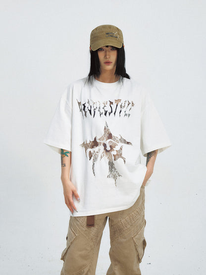 PeopleStyle Vintage Cutout Oversized T-Shirt