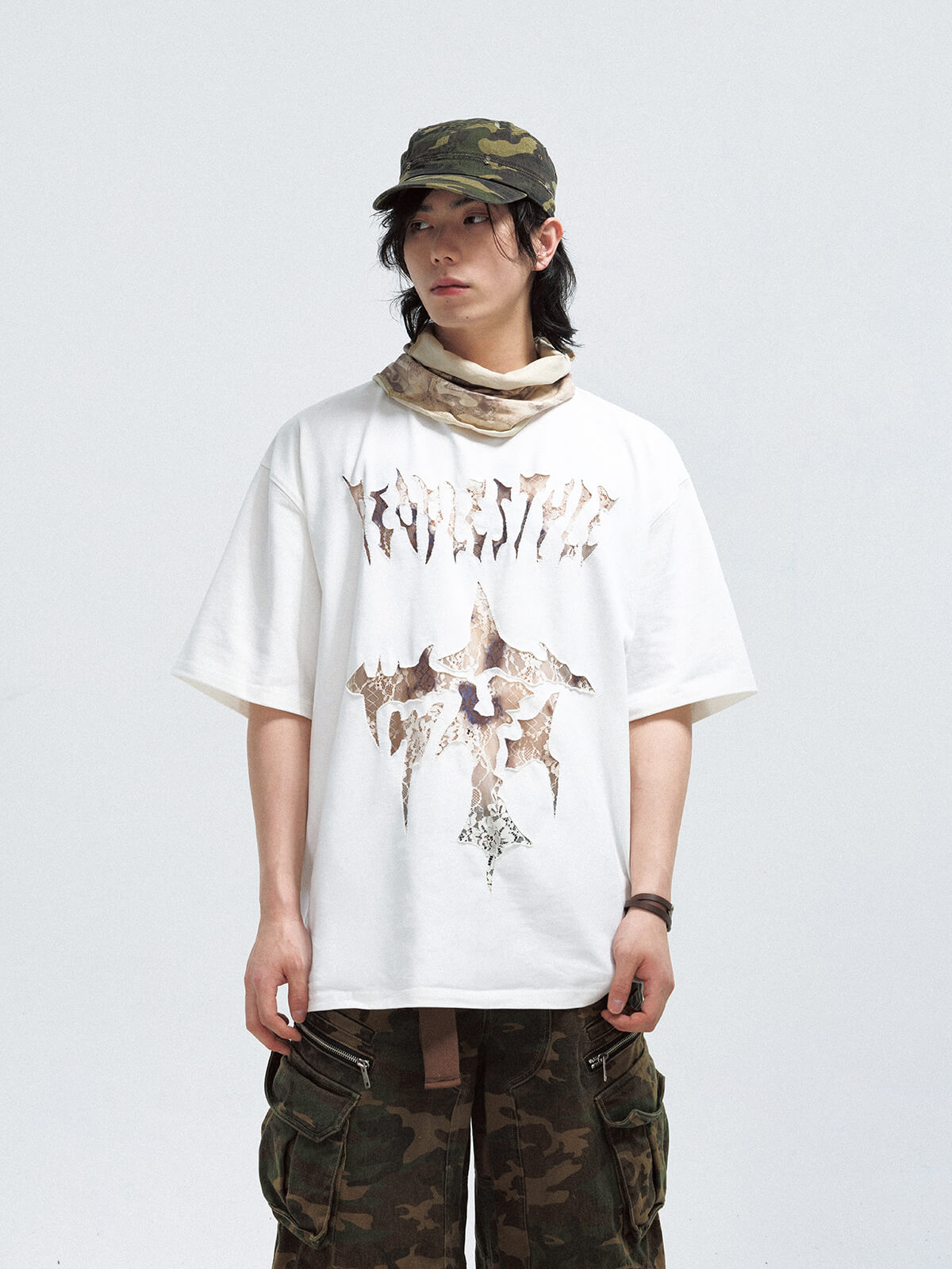 PeopleStyle Vintage Cutout Oversized T-Shirt