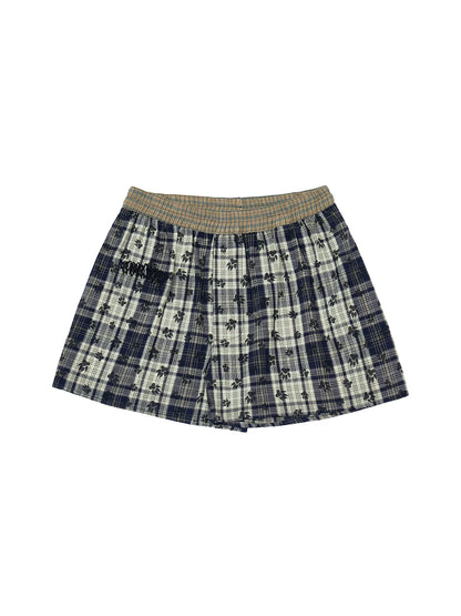 Peoplesense Color-block Plaid Shorts