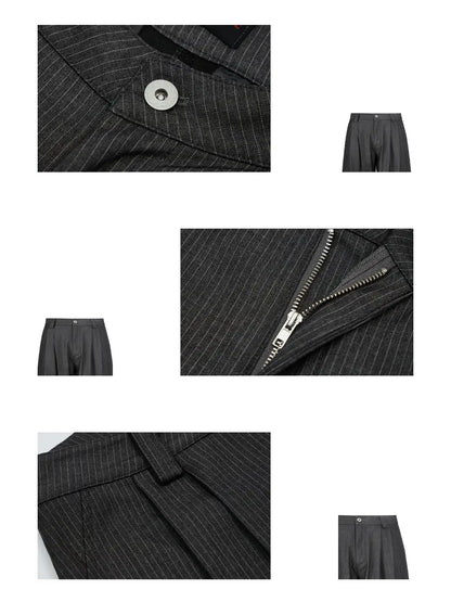 Peoplesense Pinstripe Pleated Trousers