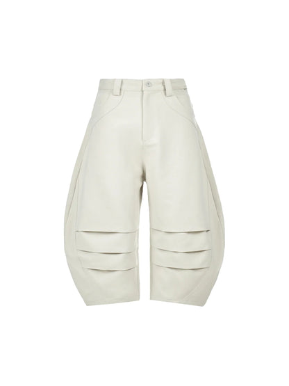 Peoplesense Deconstructed Cropped Trousers with Pleats