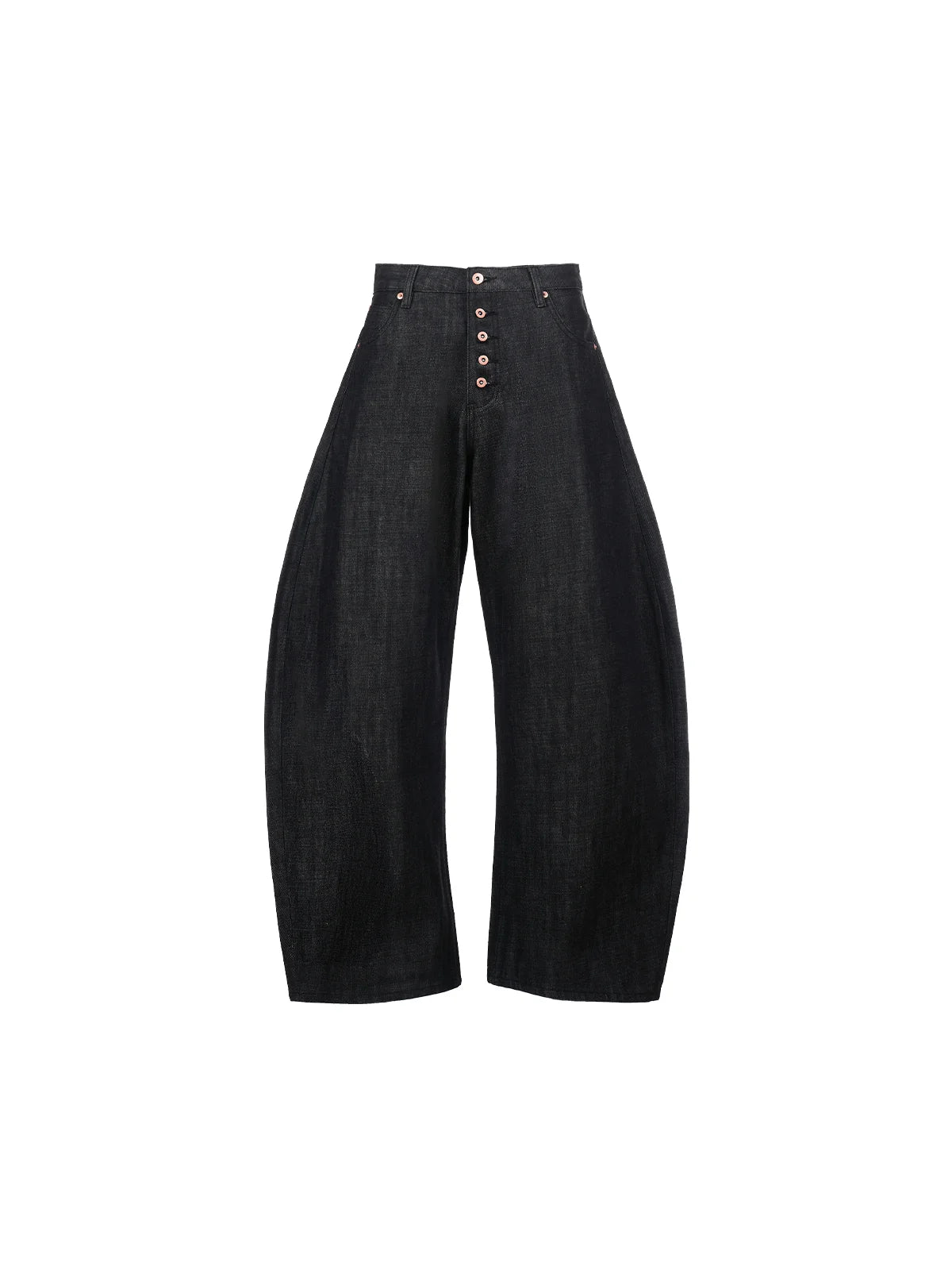 Peoplesense Black Raw Denim Jeans with Button Fly
