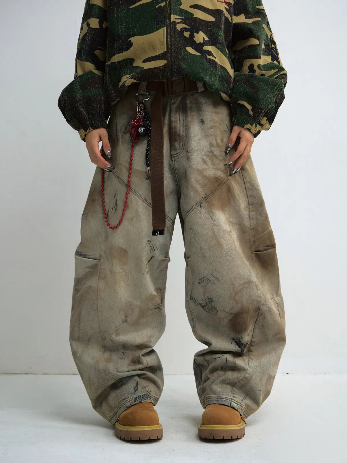 Peoplesense Mud Dye Oversized Scimitar Pants
