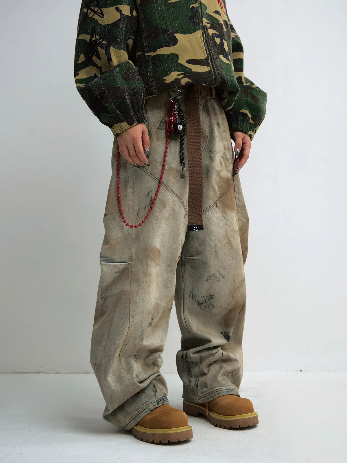 Peoplesense Mud Dye Oversized Scimitar Pants