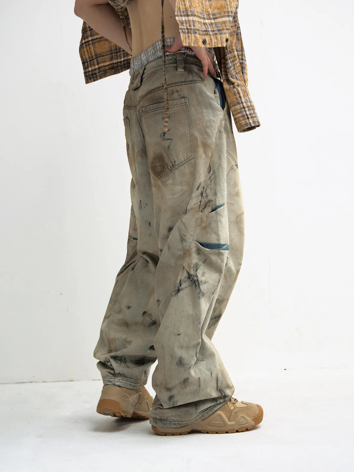 Peoplesense Mud Dye Oversized Scimitar Pants