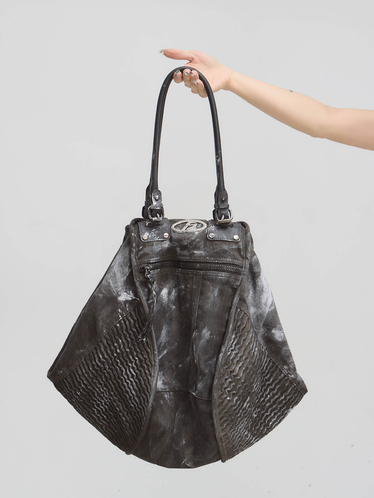 PeopleStyle Punk Vintage Dirty Dyed Tote Bag