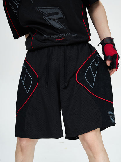 PeopleStyle Racer Aesthetic Mesh Shorts