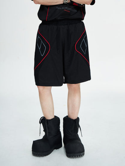 PeopleStyle Racer Aesthetic Mesh Shorts