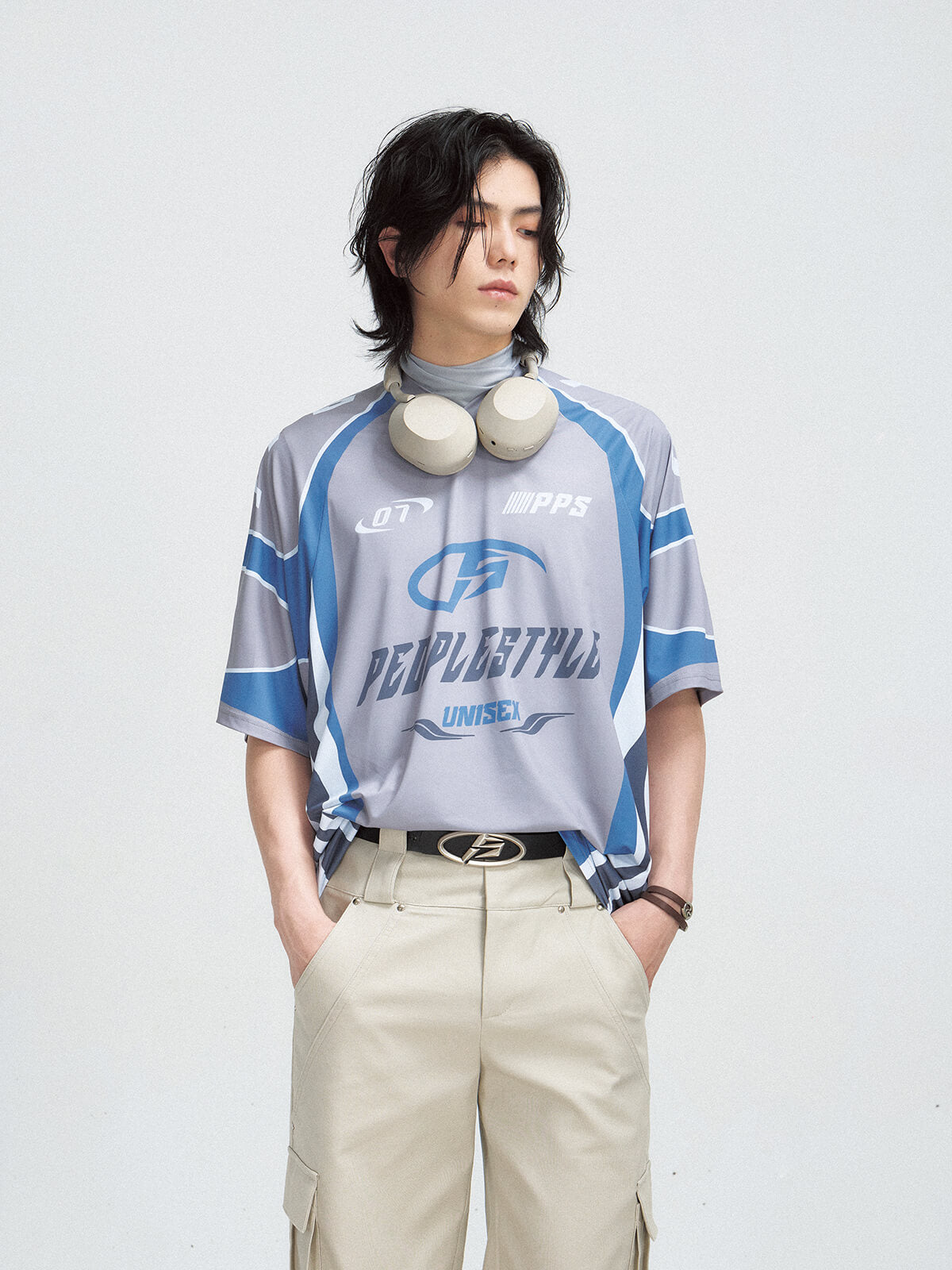 PeopleStyle Cycling Jersey Oversized T-shirt