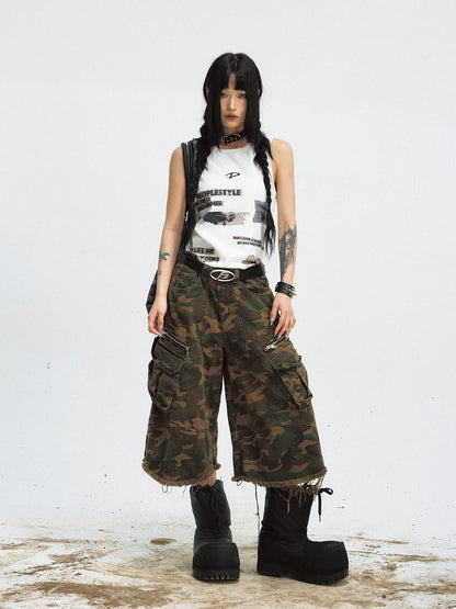 PeopleStyle Camo Baggy Cargo Jorts