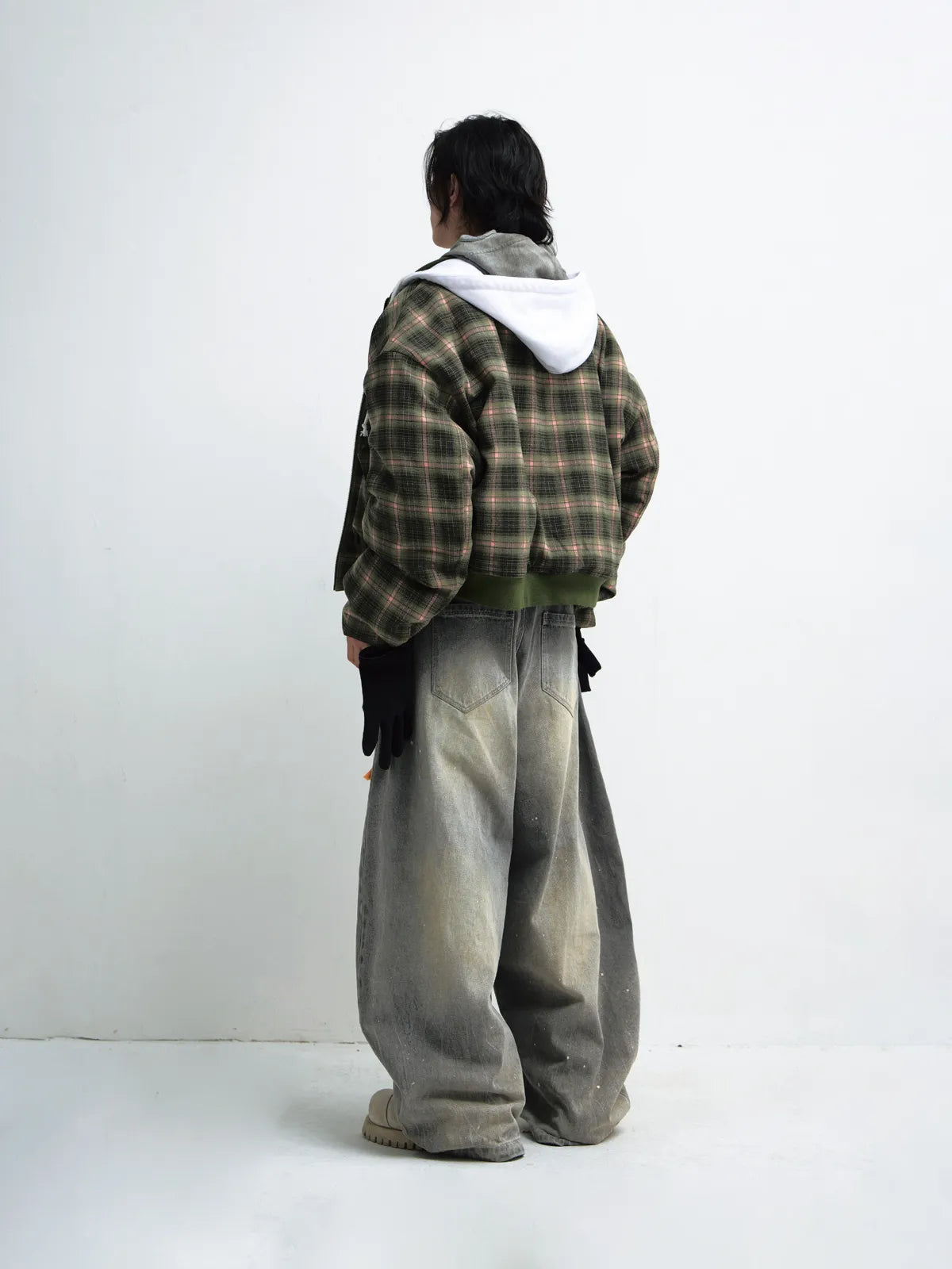 PeopleStyle Reversible Checked Cotton Jacket