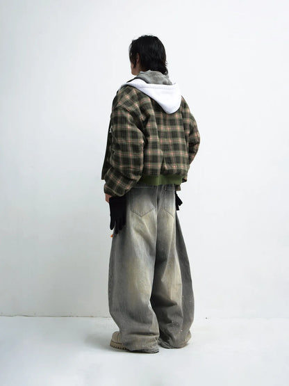 PeopleStyle Reversible Checked Cotton Jacket