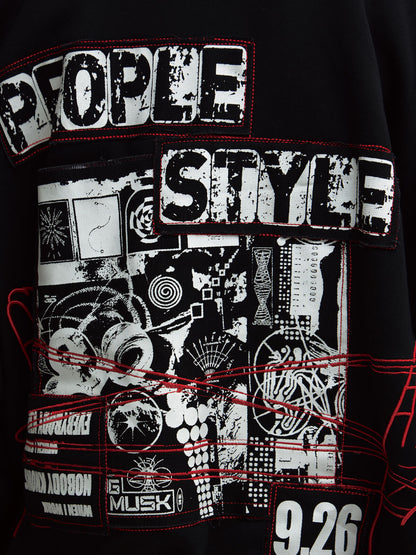  Embroidered Oversized Hoodie