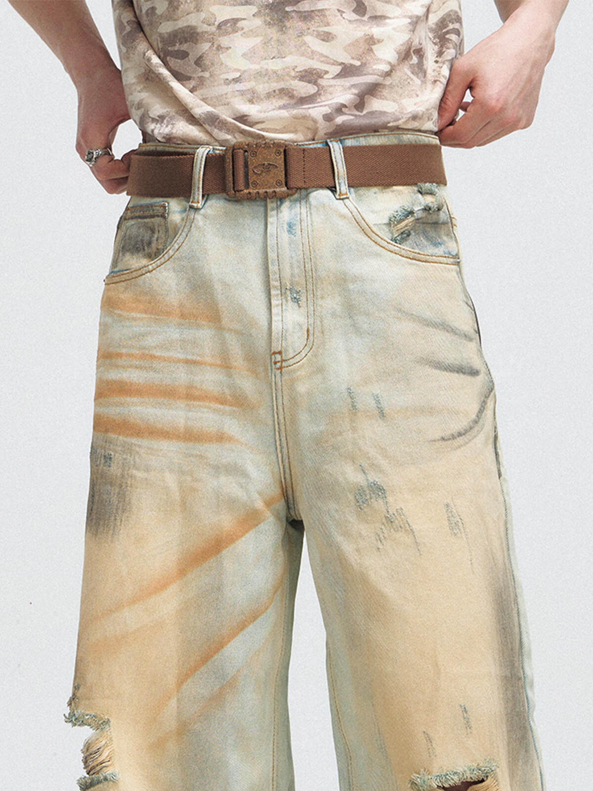 PeopleStyle Vintage Woven Canvas Belt