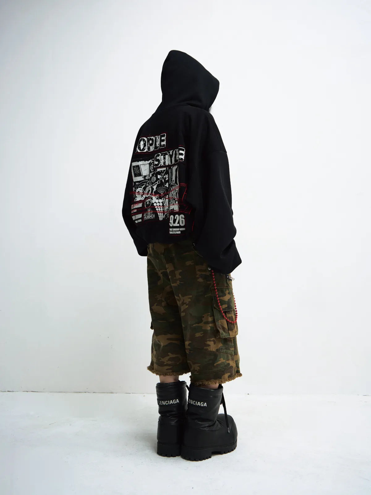 PeopleStyle Vintage Embroidered Oversized Hoodie