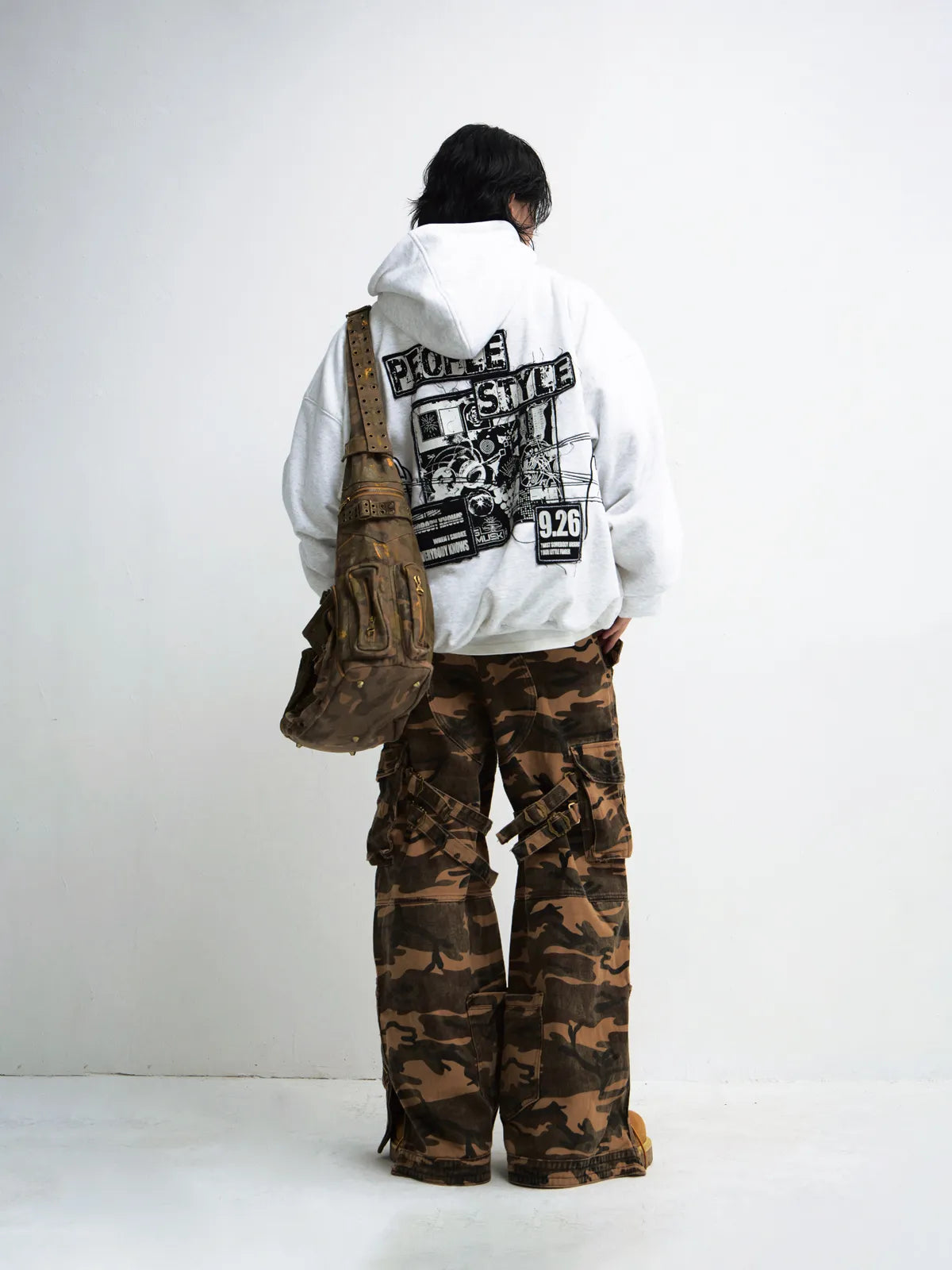 PeopleStyle Vintage Embroidered Oversized Hoodie