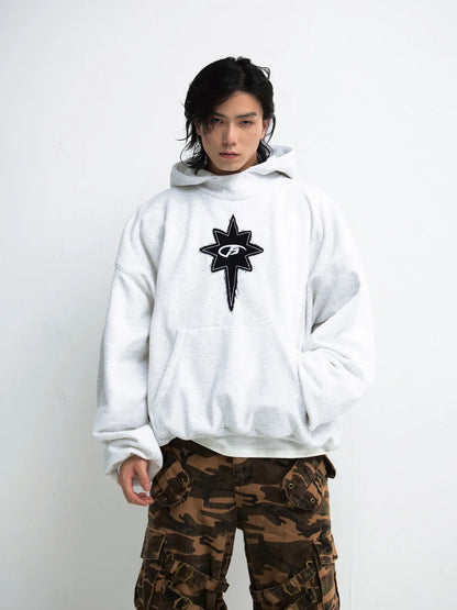 PeopleStyle Vintage Embroidered Oversized Hoodie