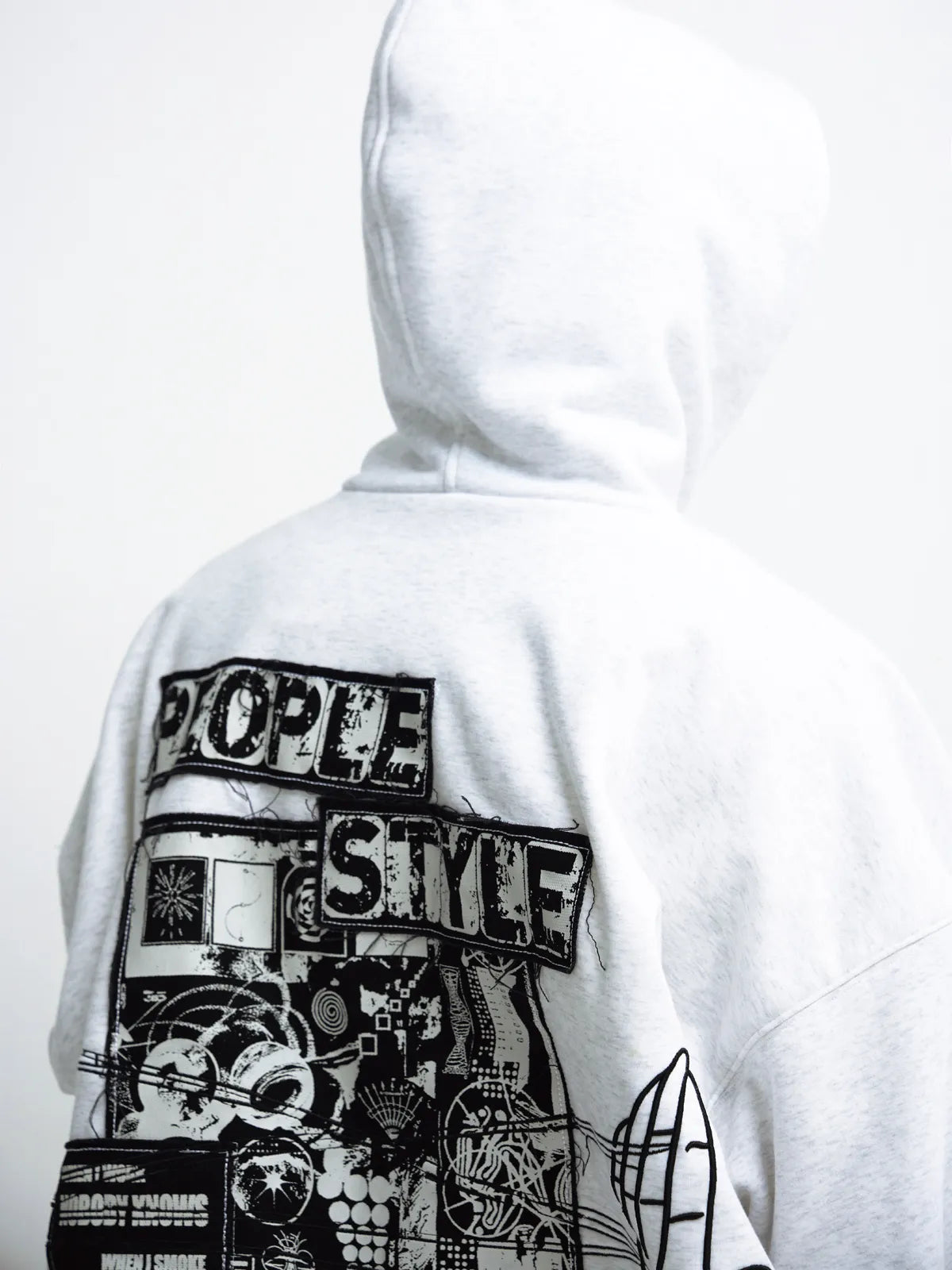 PeopleStyle Vintage Embroidered Oversized Hoodie