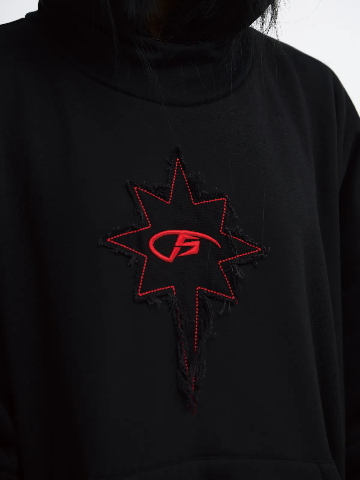 PeopleStyle Vintage Embroidered Oversized Hoodie