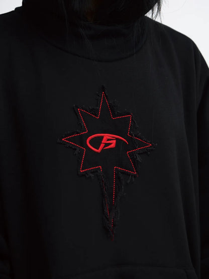 PeopleStyle Vintage Embroidered Oversized Hoodie