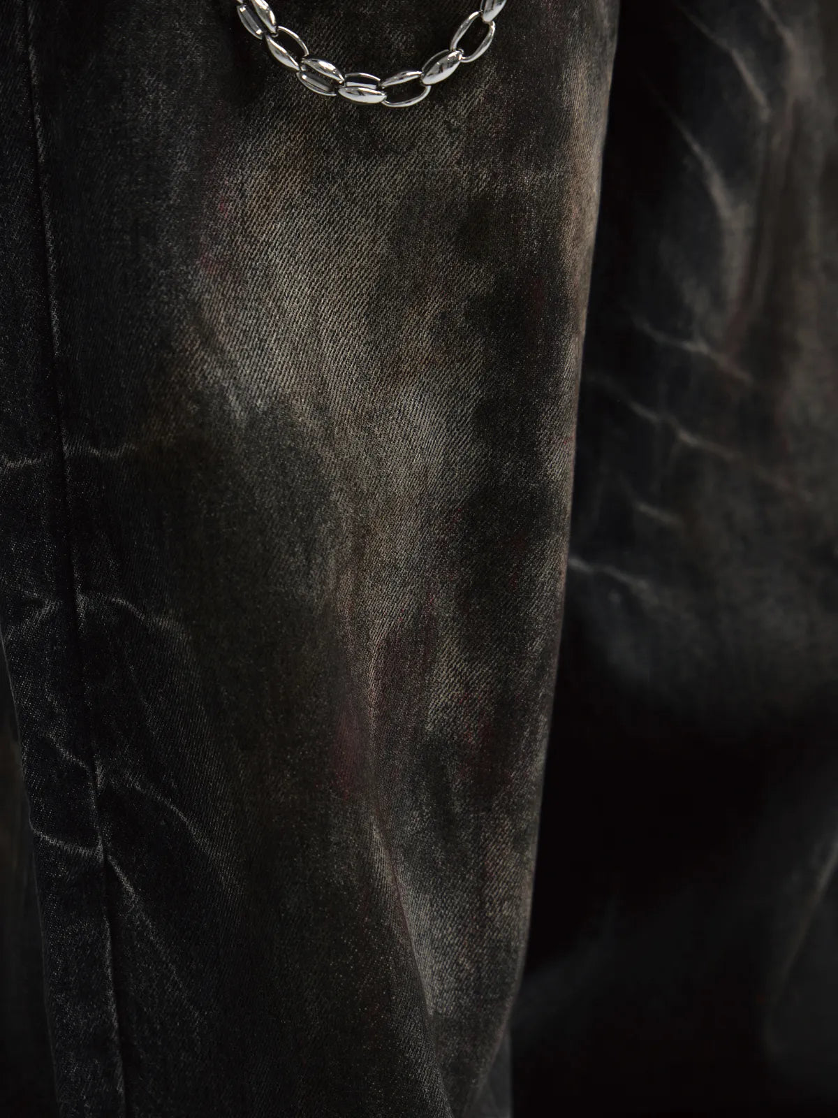 PeopleStyle Vintage Washed Black Wide Leg Jeans